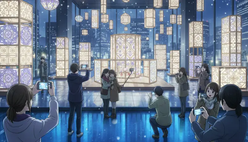 東京ミッドタウン八重洲の工芸イルミネーションのベストビューと撮影戦略