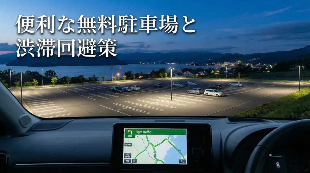便利な無料駐車場と渋滞回避の戦略