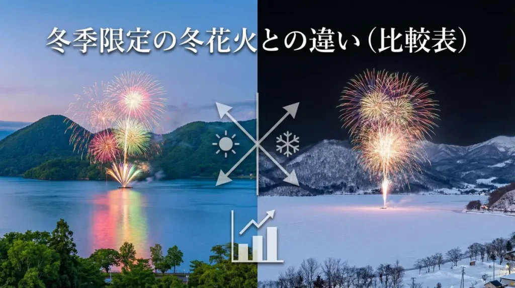 冬季限定の冬花火との違い(比較表)