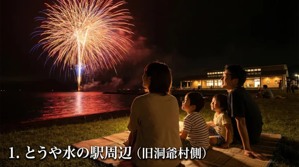 1. とうや水の駅周辺(旧洞爺村側)